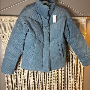 Joe Fresh Blue Corduroy Puffer Jacket